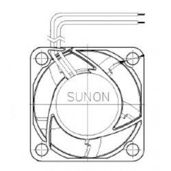 , Sunon Lüfter, 40x40x20mm, 5V DC, MF Serie