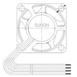 D02028240G-00, Sunon Lüfter, 25x25x10mm, 5V DC, MF Serie