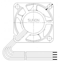 D02028240G-00, Sunon fans, 25x25x10mm, 5V DC, MF series