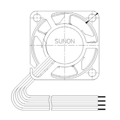 D02028240G-00, Sunon Lüfter, 25x25x10mm, 5V DC, MF Serie