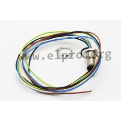 43-01013, Conec connectors, panel mounting, with screw locking, with wire, SAL series