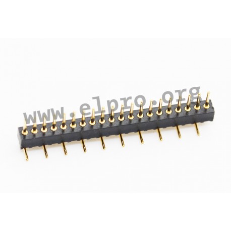 196-2-005-0-F-LS0, MPE Garry pin headers, SMD, pitch 1,27mm, turned contacts, gold-plated, 196 series