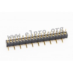 196-2-010-0-F-LS0, MPE Garry pin headers, SMD, pitch 1,27mm, turned contacts, gold-plated, 196 series