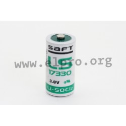 LS17330, Saft lithium thionyl chloride batteries, 3,6V, LS and LSH series
