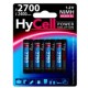 5030682, Ansmann NiMH batteries, 1,2V/8,4V, HyCell series HyCell AA 2700mAh 4-pack 5030682