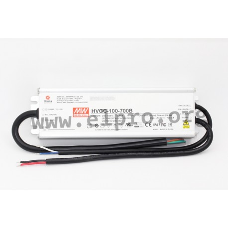 HVGC-100-350B, Mean Well LED drivers, 100W, IP67, constant current, dimmable, HVGC-100 series