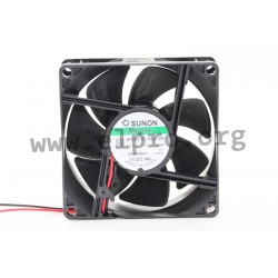 D08062780G-01, Sunon fans, 80x80x25mm, 12V DC, EE/EF/MF/HA/GF/PF series