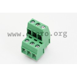 ETB32060G000Z, ECE terminal blocks, pitch 3,81mm, 10A, 2-level screw-cage clamp principle, ETB32 series