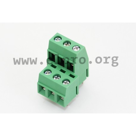 ETB32060G000Z, ECE terminal blocks, pitch 3,81mm, 10A, 2-level screw-cage clamp principle, ETB32 series