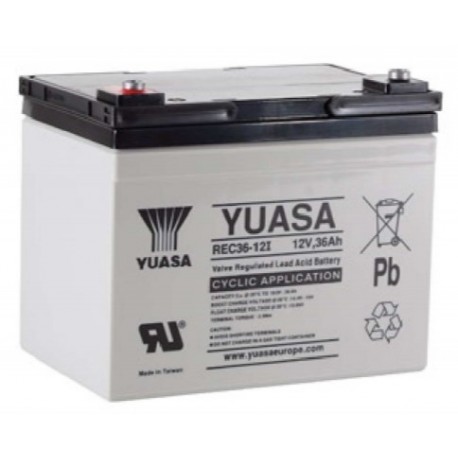 REC36-12, Yuasa lead-acid batteries, 12 volts, RE/REC/REW series