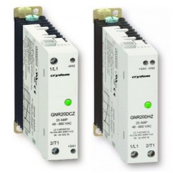 GNR20DCZ, Sensata/Crydom solid state relays, 20 to 30A, 600V, thyristor output, AC voltage, DIN rail, GNR series