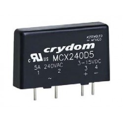 MCX240D5, Crydom solid state relays, 5A, 280 to 660V, thyristor output, SIL housing, CX and MCX series