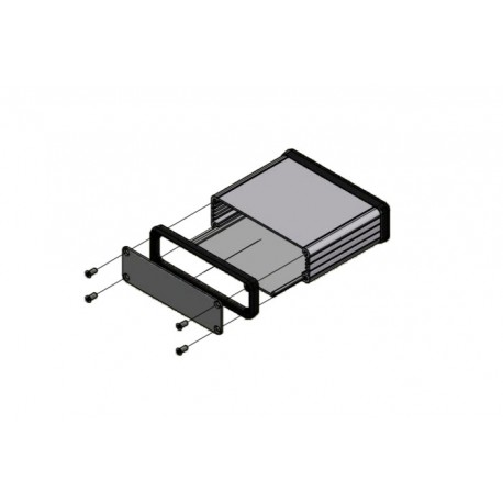 1455L801BK, Hammond Alu-Profilgehäuse, mit Alu-Endplatten, 1455 Serie
