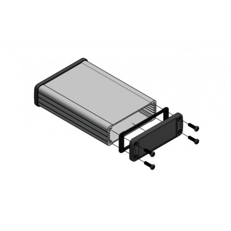 1457J1201BK, Hammond diecast extruded aluminium enclosures, IP65, with aluminium end panels, 1457 series