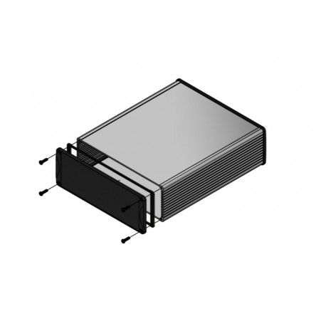 1457U2201BK, Hammond diecast extruded aluminium enclosures, IP65, with aluminium end panels, 1457 series