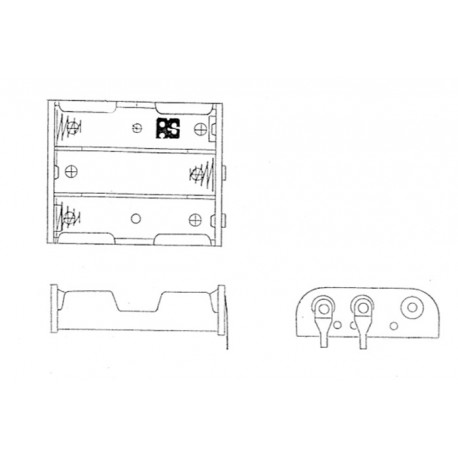 SN-33-1-PC PINS, ACE battery holders, for AA cells, SN3 series