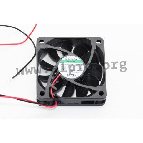 D06077160G-00, Sunon Lüfter, 60x60x15mm, 12V DC, MF/HA/LFH Serie