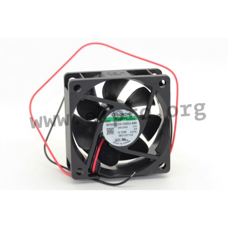 , Sunon fans, 60x60x25mm, 24V DC, EE/EF/MF series