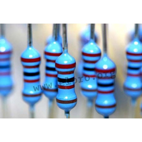 MBB0207VD6801BC100, Vishay metal film resistors, 0207 housing, 0,1%, 0,4W, MBB/SMA series