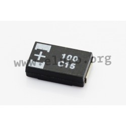 35TQC10M, Panasonic polymer tantalum capacitors, SMD, Poscap, TQC series