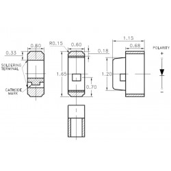 LTST-S270KSKT, LiteOn SMD light-emitting diodes, clear, side view, LTST-S series