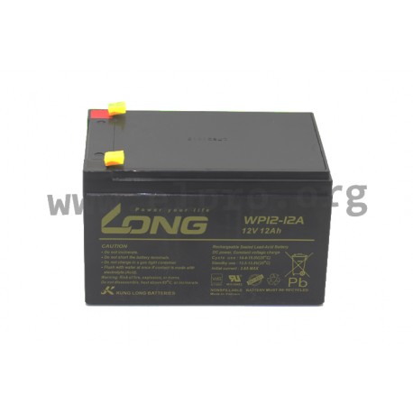 WP12-12A-F1, Kung Long lead-acid batteries, 12 volts, WP series