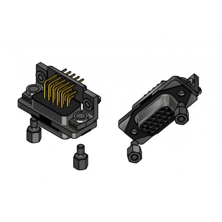 15-007613, Conec high density socket strips, snap-in, angled, 15-0076Slim Con series