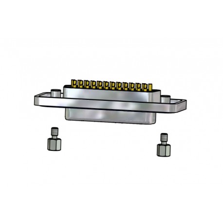 15-000633, Conec socket strips, IP67, solder bucket, straight, 15-0006 series