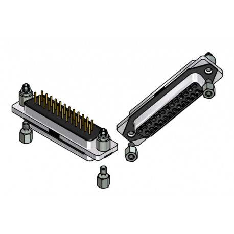 15-006513, Conec socket strips, IP67, snap-in, soldering pins, straight, 15-0006 SlimCon series