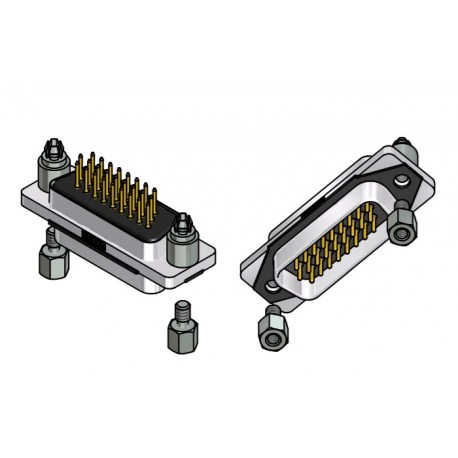 15-007593, Conec high density pin strips, snap-in, straight, 15-0075Slim Con series
