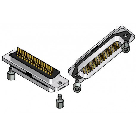 15-007723, Conec high density pin strips, solder bucket, straight, 15-0077Slim Con series