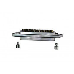 15-000603, Conec pin strips, IP67, solder bucket, straight, 15-0005 and 15-0006 series