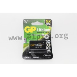 070CR9VC1, GP Batteries lithium manganese dioxide batteries, 3V/9V, GPCR series