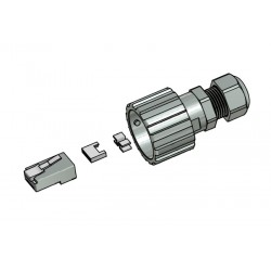 17-150284, Conec RJ45 cable connectors, IP67, Cat5e and Cat 6a, IDC terminal, 17-10 and 17-15 series
