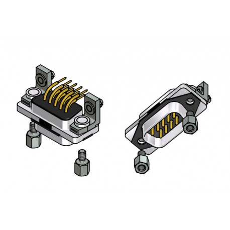 15-006543, Conec pin strips, IP67, snap-in, soldering pins, angled, 15-006SlimCon series