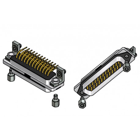 15-006563, Conec pin strips, IP67, snap-in, soldering pins, angled, 15-006SlimCon series