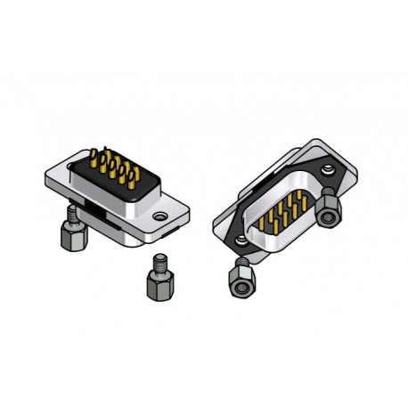15-006343, Conec pin strips, IP67, solder bucket, straight, 15-006SlimCon series