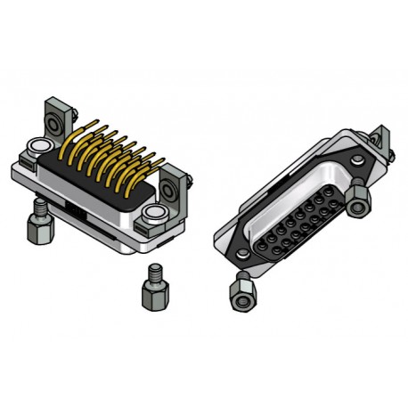 15-006603, Conec socket strips, IP67, snap-in, soldering pins, angled, 15-006SlimCon series