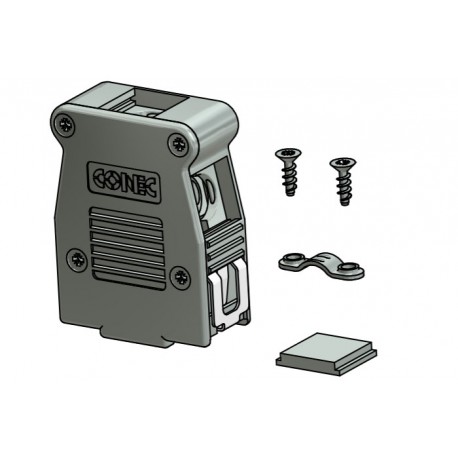 16-001750, Conec D-sub backshells, plastic, snap-in, 16-0017 and 16-0018 series