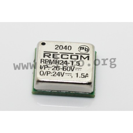 RPMH5.0-1.5-CT, Recom DC/DC switching regulators, 1,5A, LGA25 housing, RPMH-1.5 series