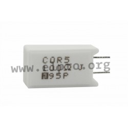COR5 2K2 J, Fukushima Futaba metal oxide resistors, 5%, 2 to 5W, COR series