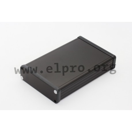 1455L1601BK, Hammond Alu-Profilgehäuse, mit Alu-Endplatten, 1455 Serie