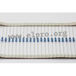 MBB02070C1001FCT00, Vishay metal film resistors, 0207 housing, 1%, 0,6W, MBB/SMA0207 series