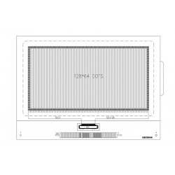 DEM128064N1SBH-PW-N, Display Elektronik STN LCD displays, 128x64