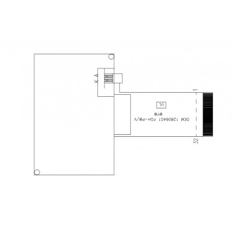 DEM128064G1FGH-PW, Display Elektronik FSTN-LCD-Anzeigen, 128x64