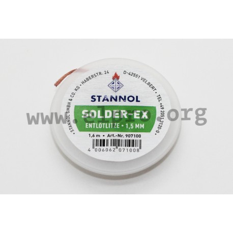 907100, Stannol desoldering copper braid wicks