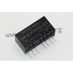 DPBW03G-12, Mean Well DC/DC converters, 3W, SIL8 housing, DPBW03 series