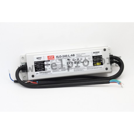 XLG-240-L-AB, Mean Well LED drivers, 240W, IP67, constant power, XLG-240 series