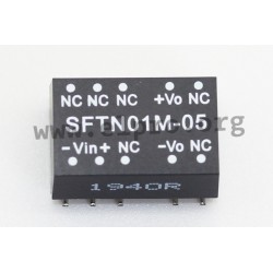 SFTN01M-05, Mean Well DC/DC converters, 1W, SMD, SFTN01 series