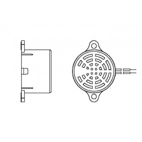 185505, Ekulit Piezo-Signaltongeber, für Gehäusemontage, RMP Serie